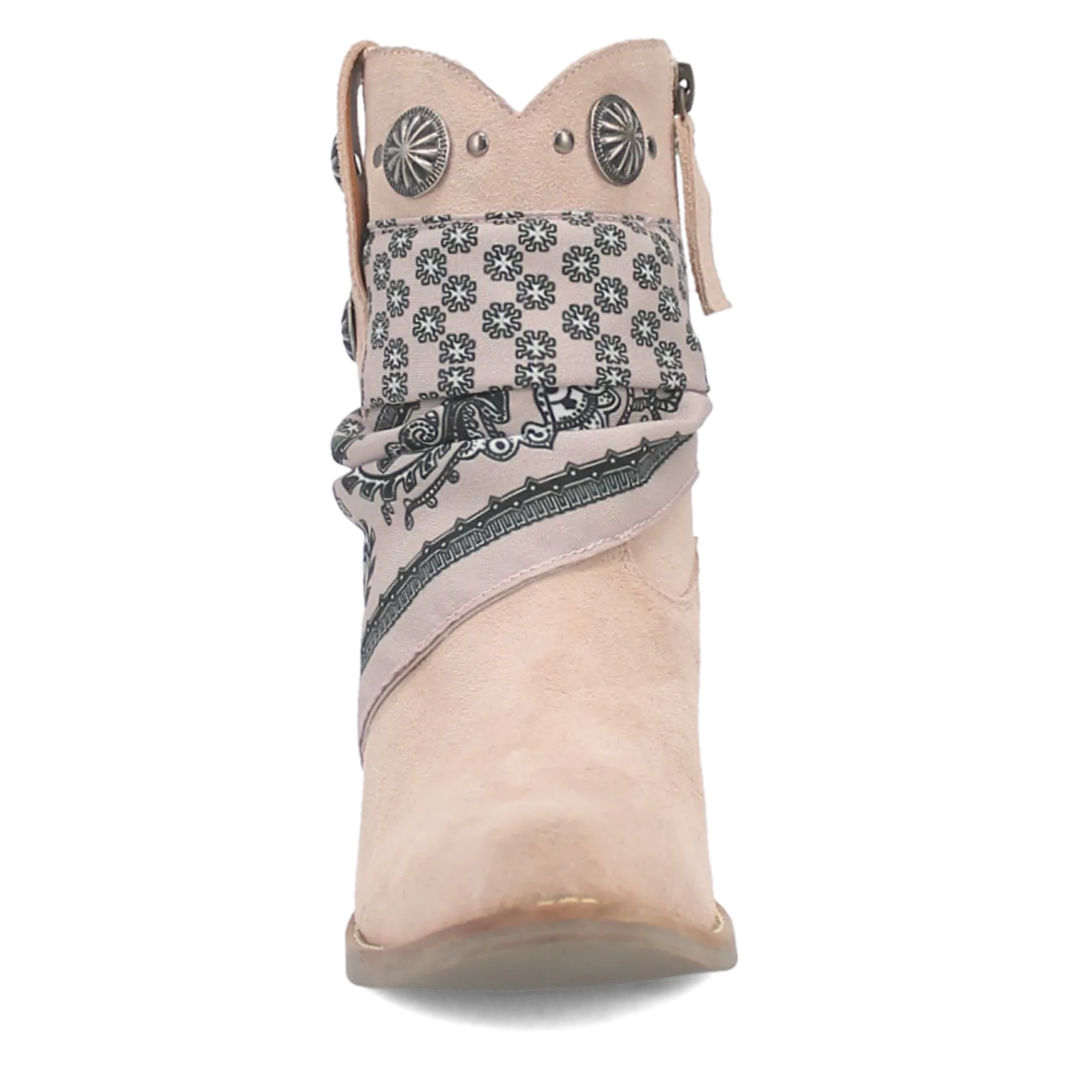 Women's Dingo Sand Bandida Zipper J-Toe Bootie with Bandana Accent